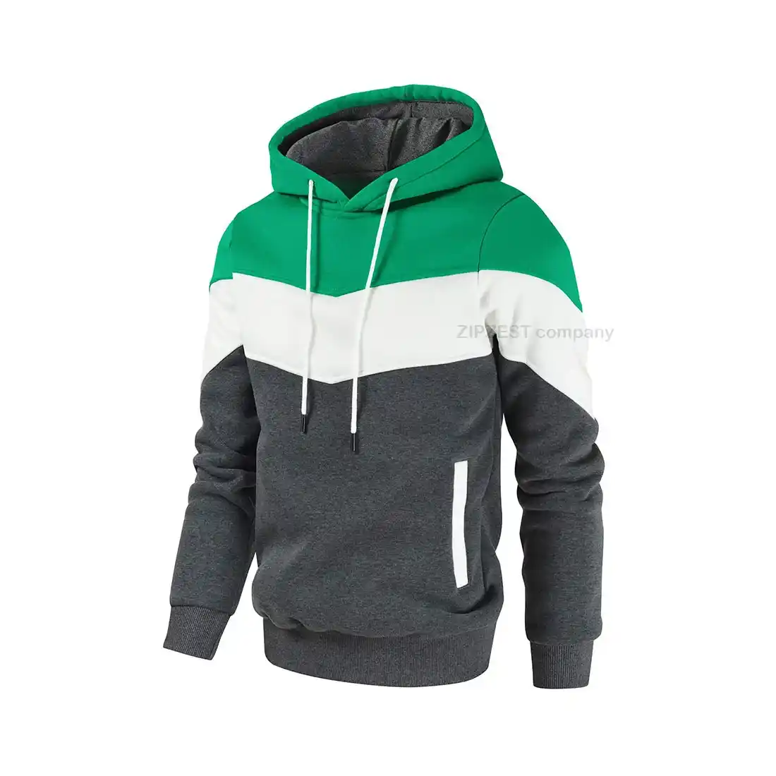Custom Mens Color Block Pullover Hoodie – Soft, Comfortable & Stylish - Image 4