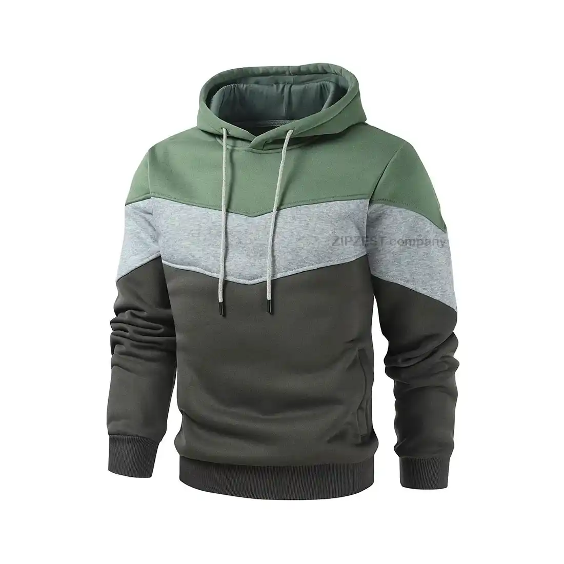 Custom Mens Color Block Pullover Hoodie – Soft, Comfortable & Stylish - Image 2
