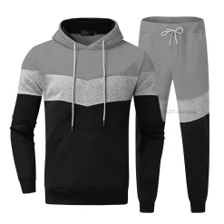 Men's Color-Block Sweatsuit Set