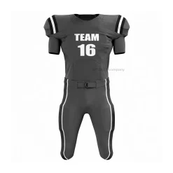 Professional Charcoal Gray American Football Uniform for Men