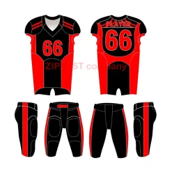 Customize Black & Red American Football Uniform Customer design