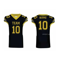 Sublimated American Football Jersey – Black Gold Custom Team Apparel