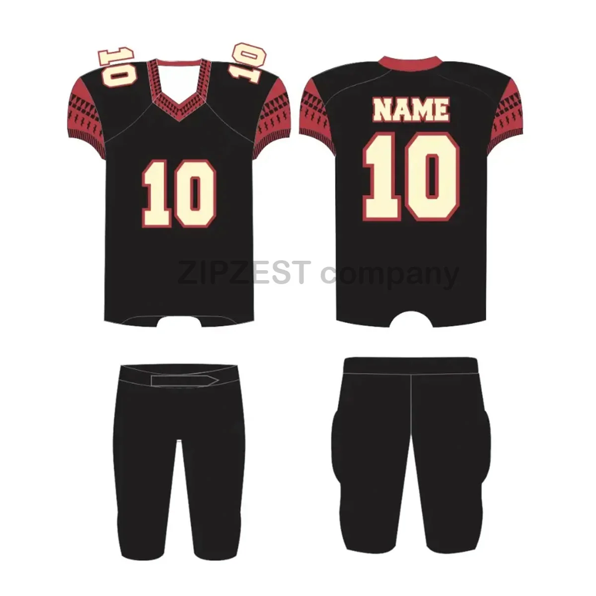 Personalized Football Jersey with Name & Number – Blue Black Game Shirt - Image 4