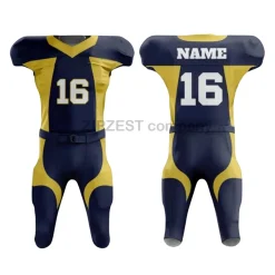 Navy & Gold American Football Uniform Set