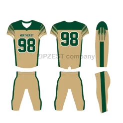 Green & Gold American Football Uniform