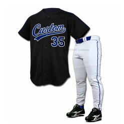 Black & White Baseball Uniform Set