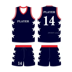 Navy Star Basketball Uniform