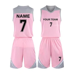 Pink & Gray Basketball Uniform