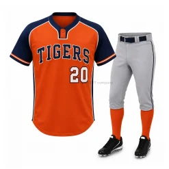 Tigers Orange & Navy Baseball Uniform Set