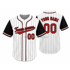 Custom White Pinstripe Baseball Jersey – Personalized Team Uniform with Name & Number