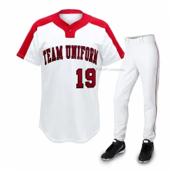 White & Red Team Baseball Uniform