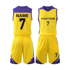 Yellow & Purple Basketball Uniform